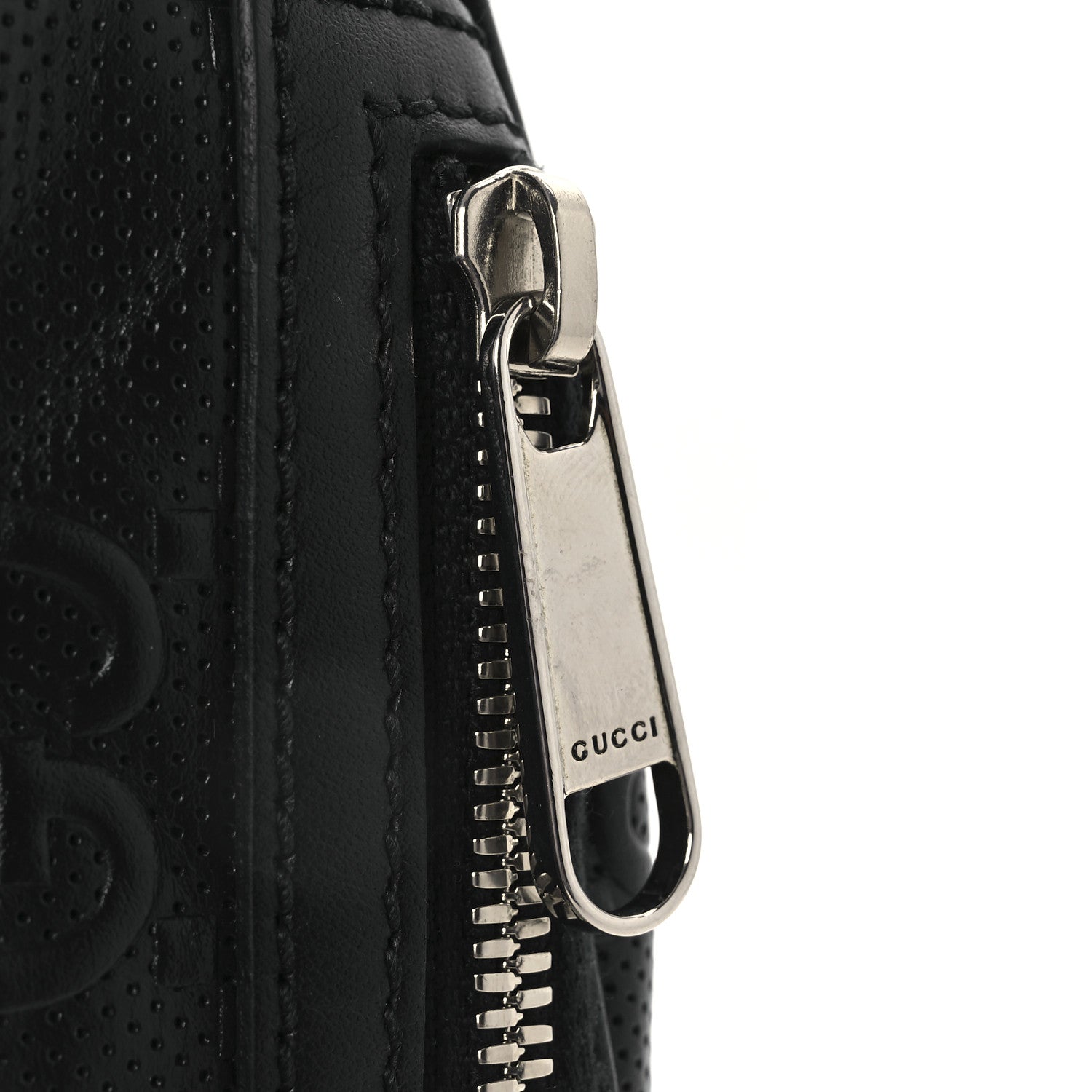 Gucci Calfskin GG Tennis Embossed Belt Bag Black 12 of 12