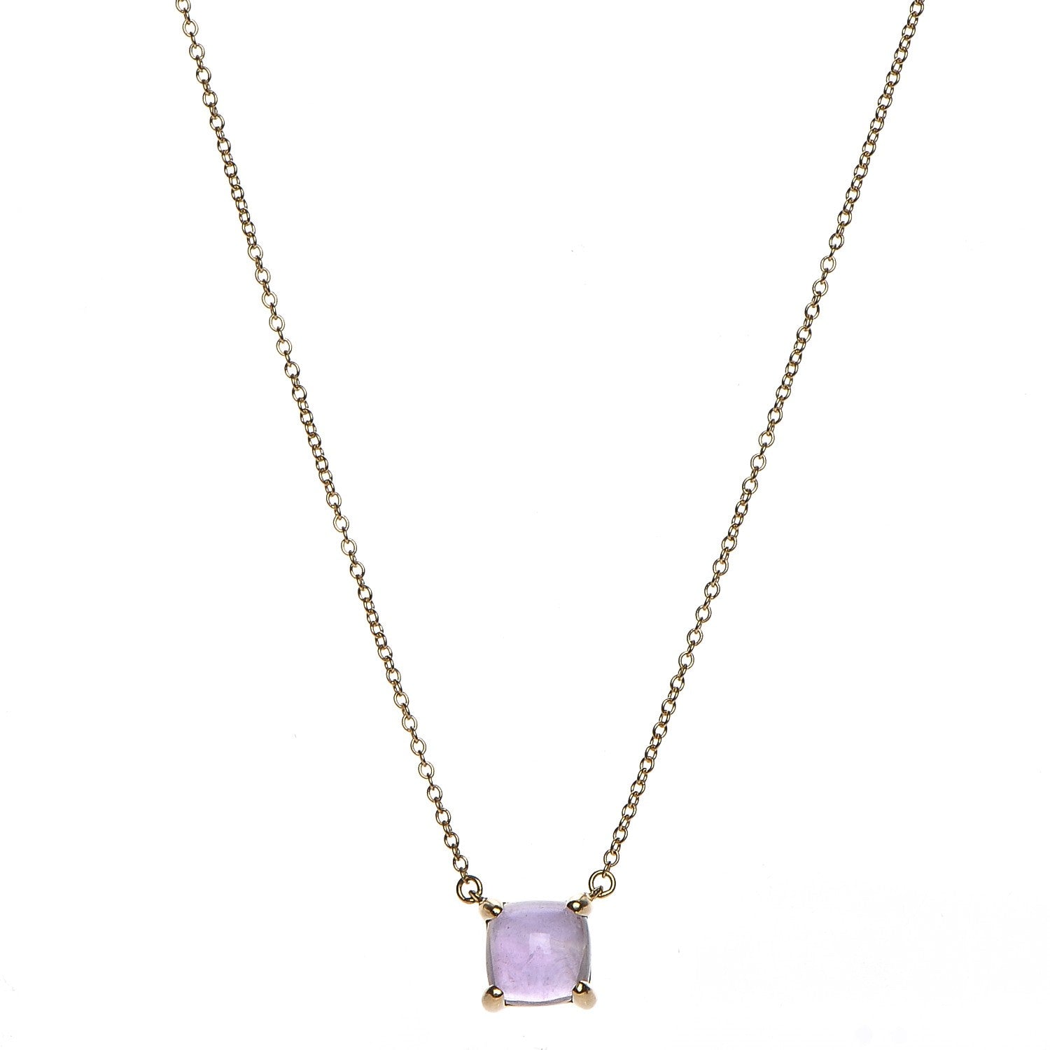 Tiffany 18K Yellow Gold Amethyst Paloma Picasso Sugar Stacks Pendant Necklace 1 of 7
