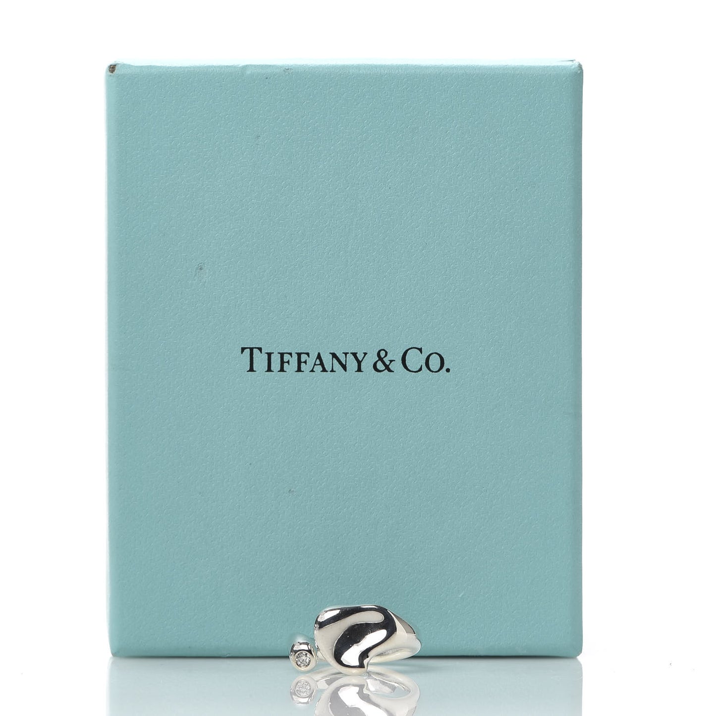 Sterling Silver Diamond Elsa Peretti Full Heart Ring 52 6