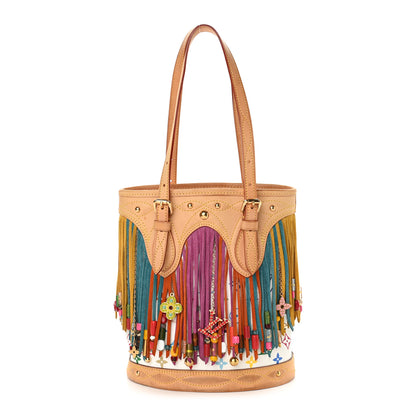 Louis Vuitton Monogram Multicolor Fringe Bucket White 1 of 9