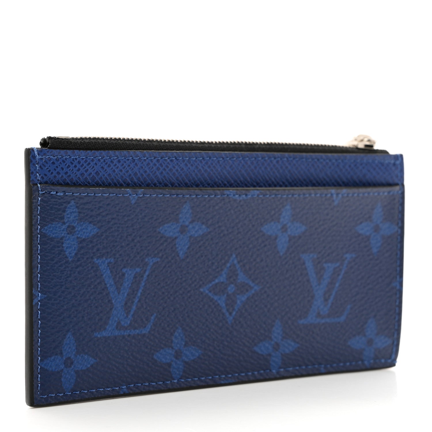 Louis Vuitton LOUIS VUITTON Monogram Taiga Coin Card Holder Cobalt 3 of 7
