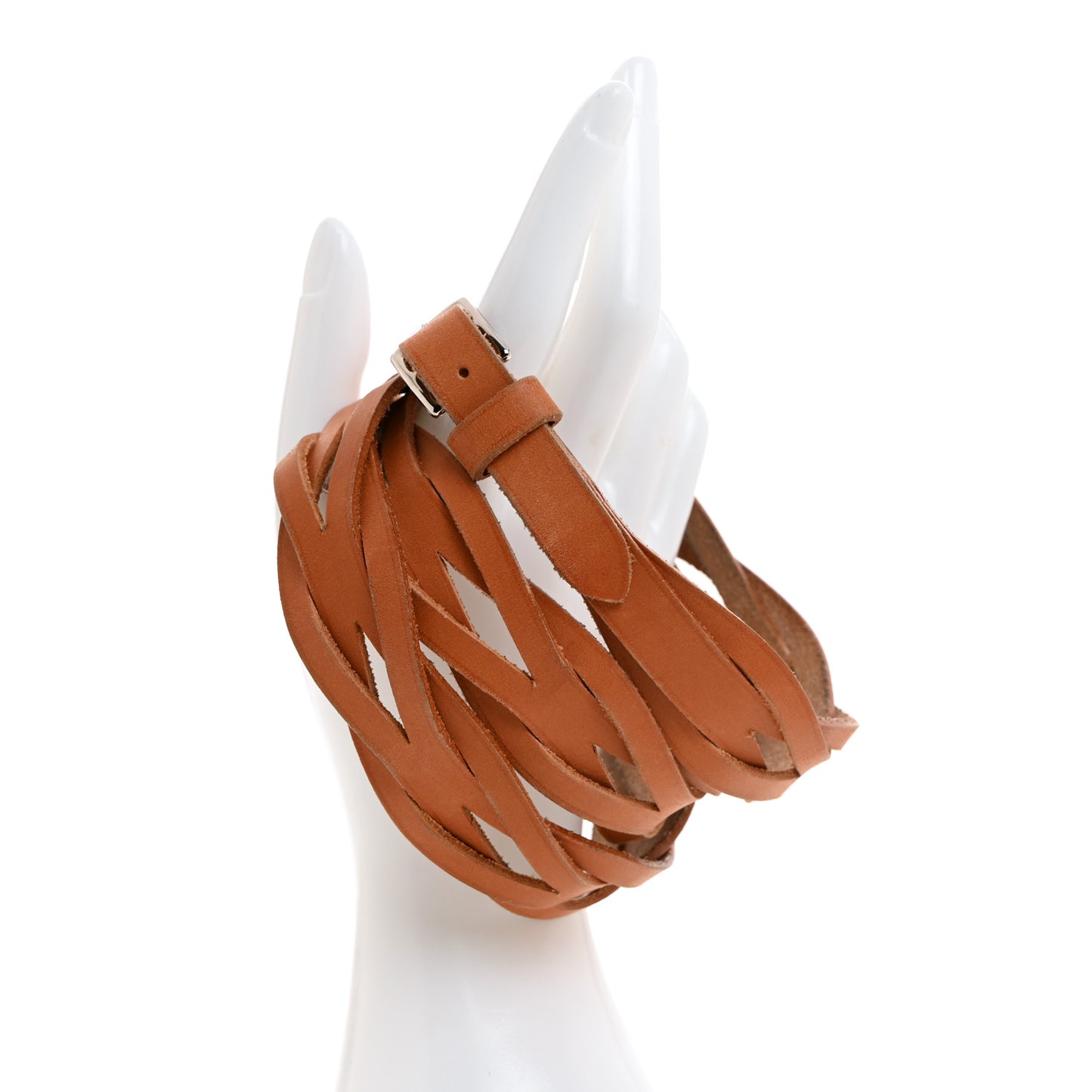 Calfskin Woven Bracelet S Gold