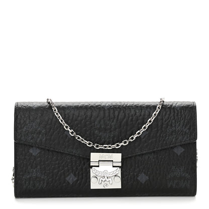 MCM Visetos Large Patricia Wallet On Chain Black 1 of 9