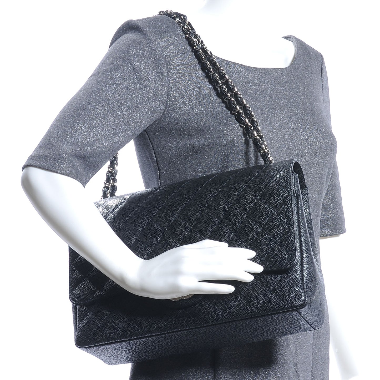 Caviar Maxi Double Flap Black