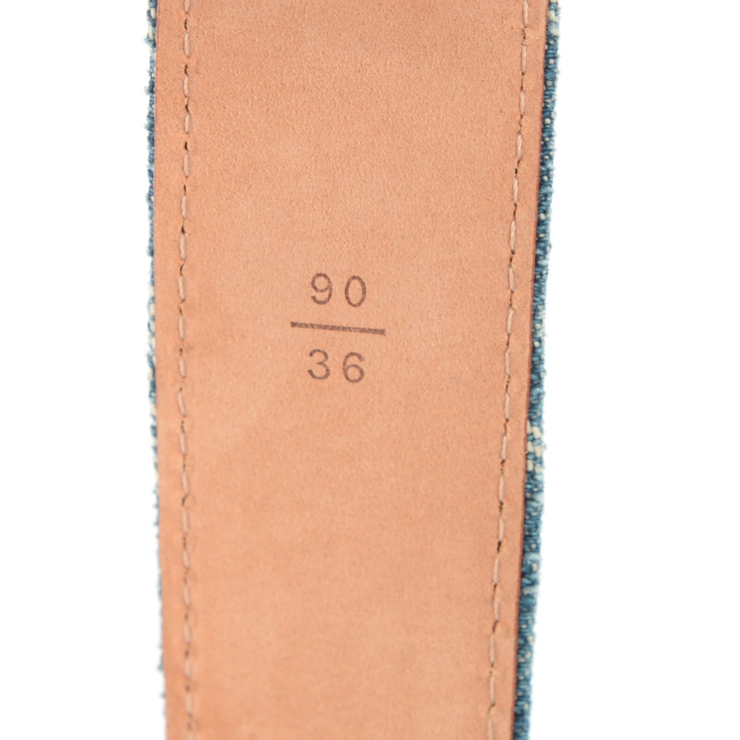 Denim Monogram Belt 90 36 Blue