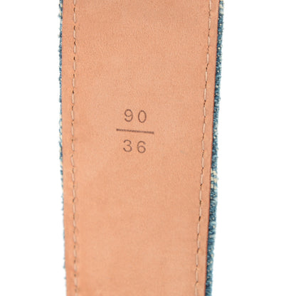 Louis Vuitton Denim Monogram Belt 90 36 Blue 7 of 8