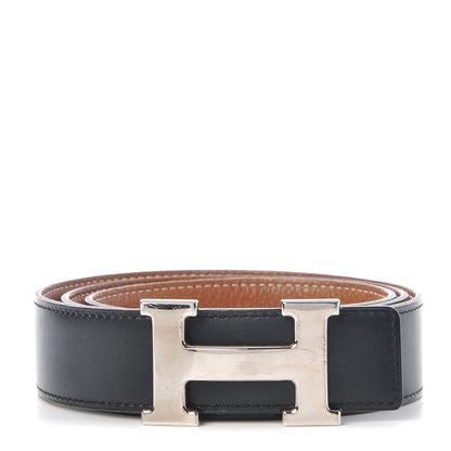 Hermes Box Togo 32mm H Belt 90 Black Gold 1 of 9