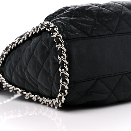 Chanel Washed Lambskin Chain Around Hobo Black 8 of 13