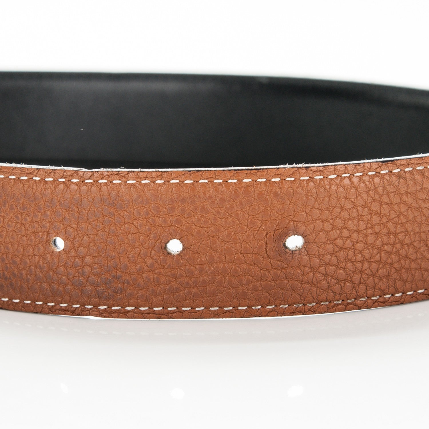 Hermes Box Togo 32mm H Belt 85 Black Gold 4 of 7