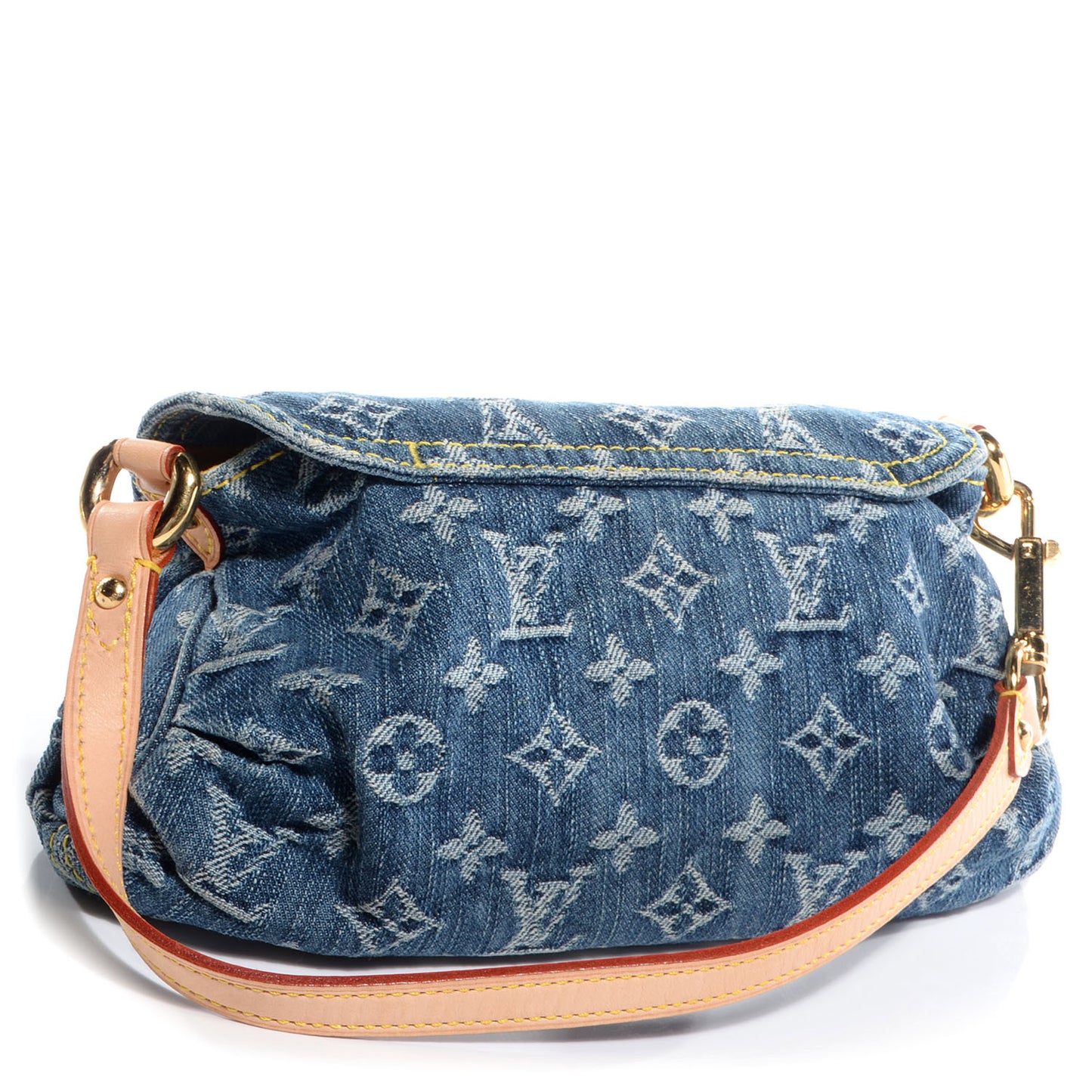 Monogram Denim Mini Pleaty Blue