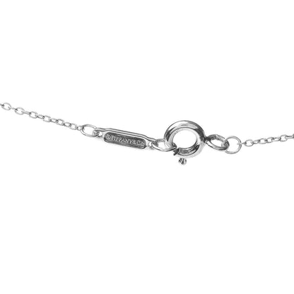 Tiffany Sterling Silver Diamond 1837 Circle Lock Necklace 4 of 4