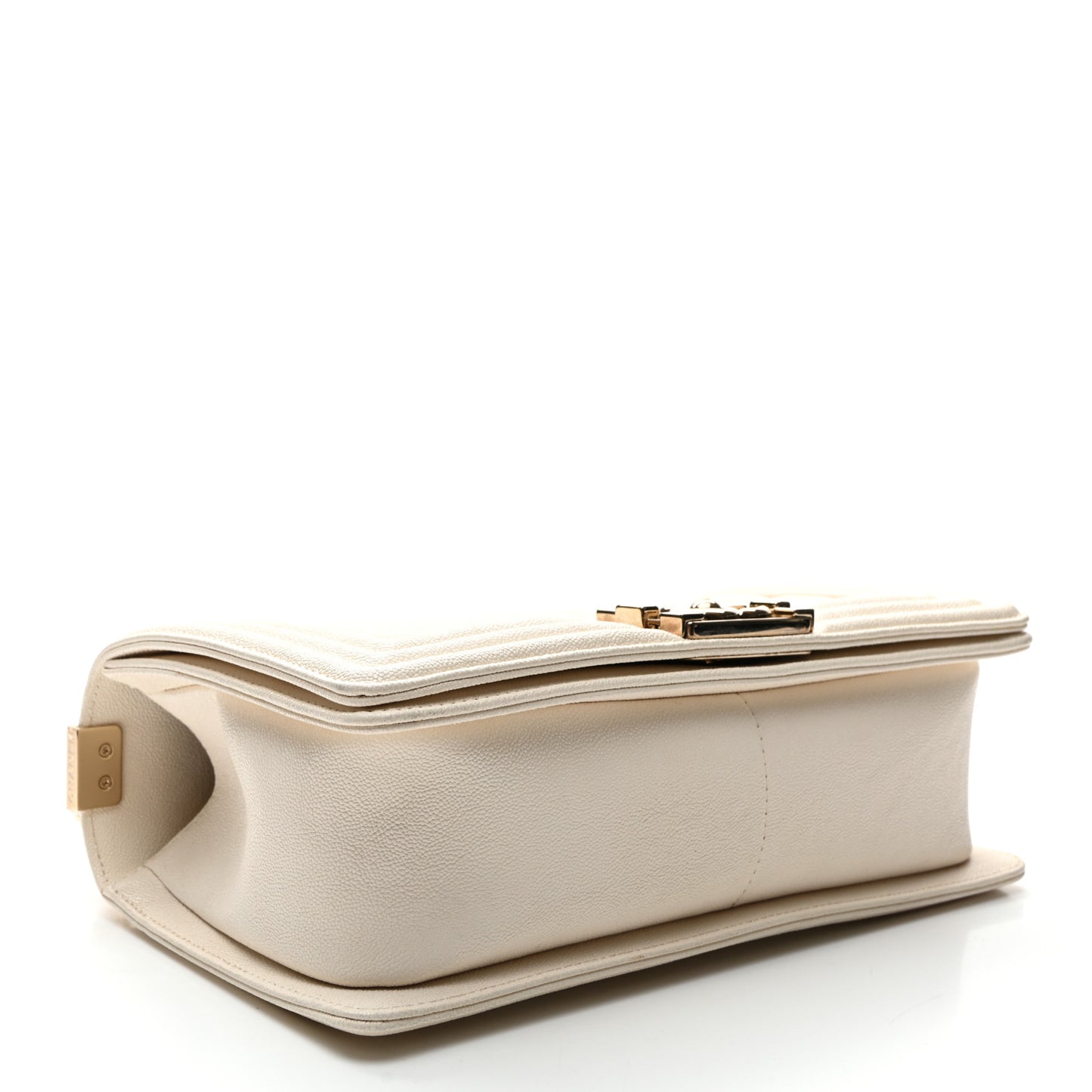 Caviar Quilted Medium Boy Flap White