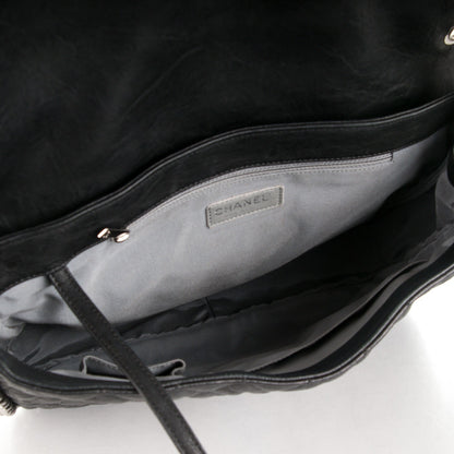 Chanel Washed Lambskin Quilted Maxi Chain Around Flap Black 4 of 6