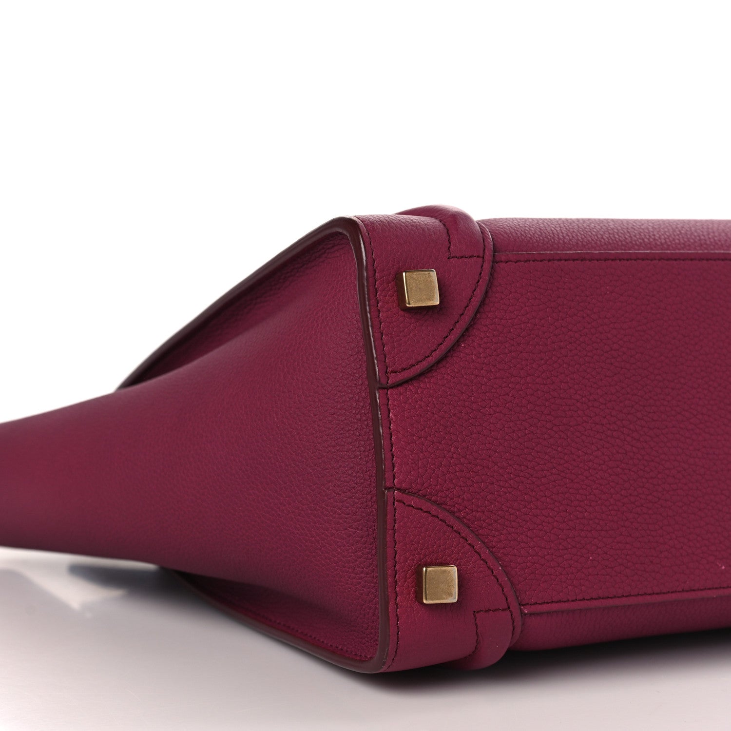 Celine Drummed Calfskin Micro Luggage Plum 10 of 10