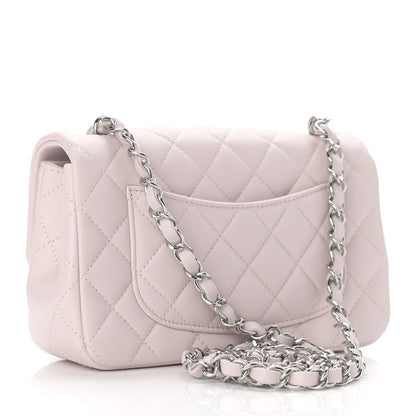 Chanel Lambskin Quilted Mini Rectangular Flap Light Purple 2 of 10