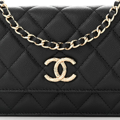 Chanel Caviar Quilted Long Clutch With Chain Black 9 of 12