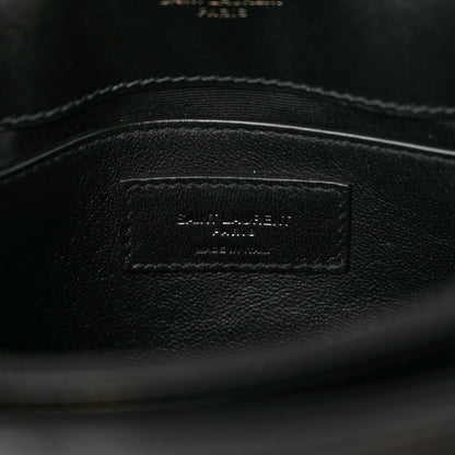 Saint Laurent Calfskin Y Quilted Monogram Monochrome Small Loulou Chain Satchel Black 6 of 10