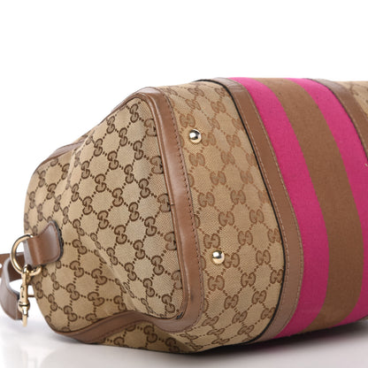 Gucci Monogram Vintage Web Medium Boston Maple Brown 6 of 19