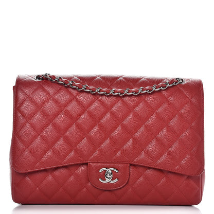 Chanel Caviar Quilted Maxi Single Flap Red 1 of 8