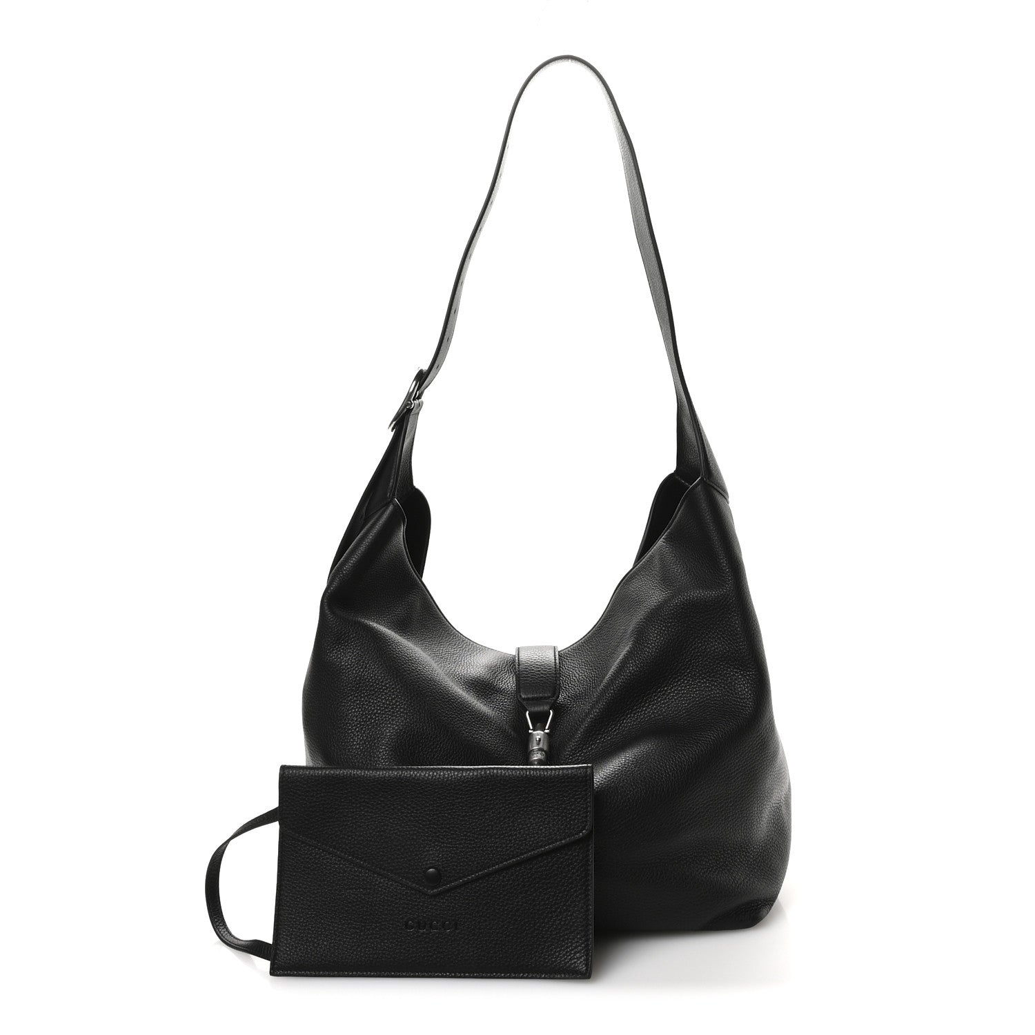 Gucci Amour Grane Calfskin Medium Jackie 1961 Crossbody Bag Black 3 of 11