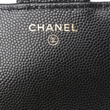 Chanel Caviar Fabric Quilted Foldable Tote With Chain Black Multicolor 7 of 15