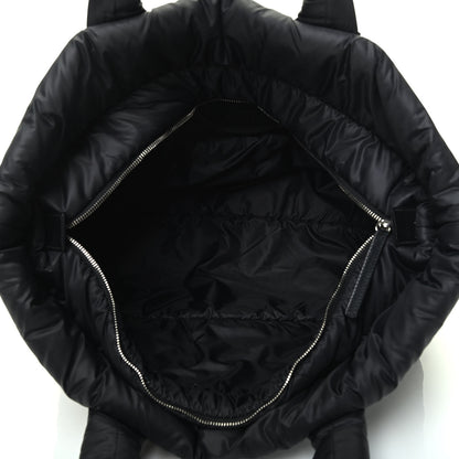 Chanel Nylon Quilted Medium Coco Cocoon Reversible Tote Black Grey 5 of 5