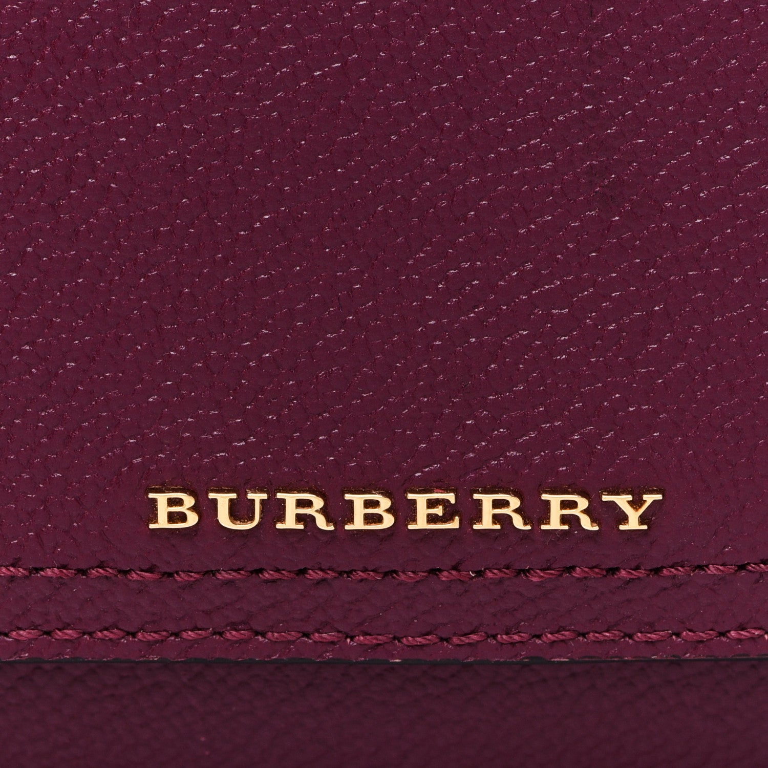Burberry Grainy Calfskin Henley Wallet On Chain Burgundy 9 of 11