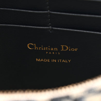 Christian Dior Oblique Saddle Chain Pouch Blue 5 of 9
