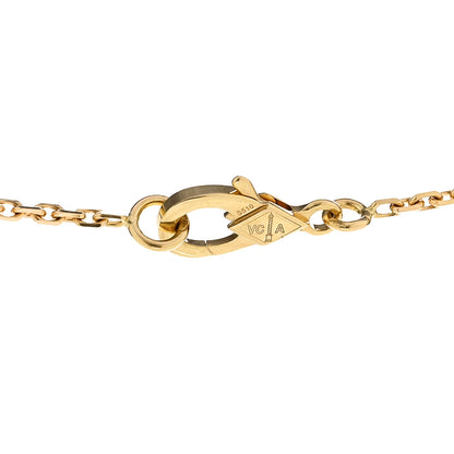 Van Cleef & Arpels 18K Yellow Gold Mother of Pearl Vintage Alhambra Pendant Necklace 5 of 8