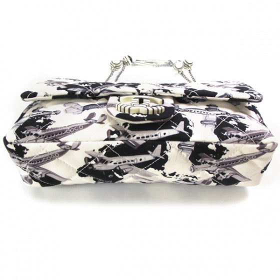 Chanel Canvas Airplane Charm Medium Flap 4 of 10