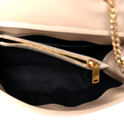 Saint Laurent Calfskin Y Quilted Monogram Small Loulou Chain Satchel Dark Beige 5 of 11