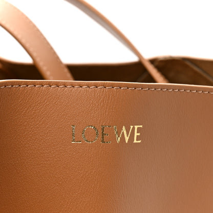 Loewe Shiny Calfskin Large  Puzzle Fold Tote Warm Desert Black 6 of 12