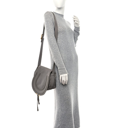 Chloe Calfskin Medium Marcie Round Crossbody Bag Cashmere Grey 2 of 10