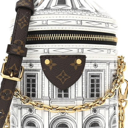 Louis Vuitton X FORNASETTI Calfskin Architettura Cannes Black White 7 of 9