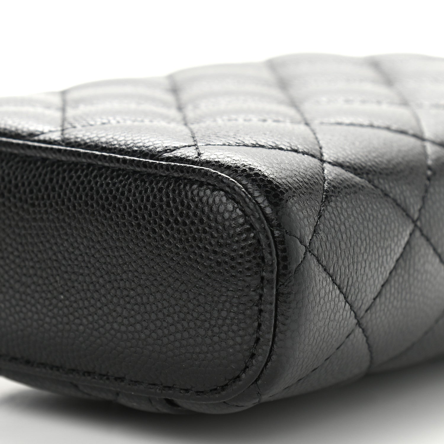 Chanel Caviar Quilted Phone Holder With Chain Black 9 of 9