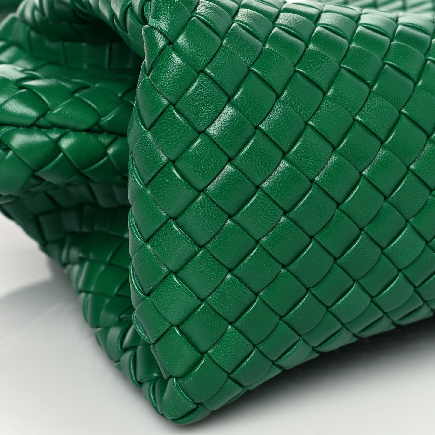 Nappa Intrecciato Small Padded The Handle Tote Racing Green