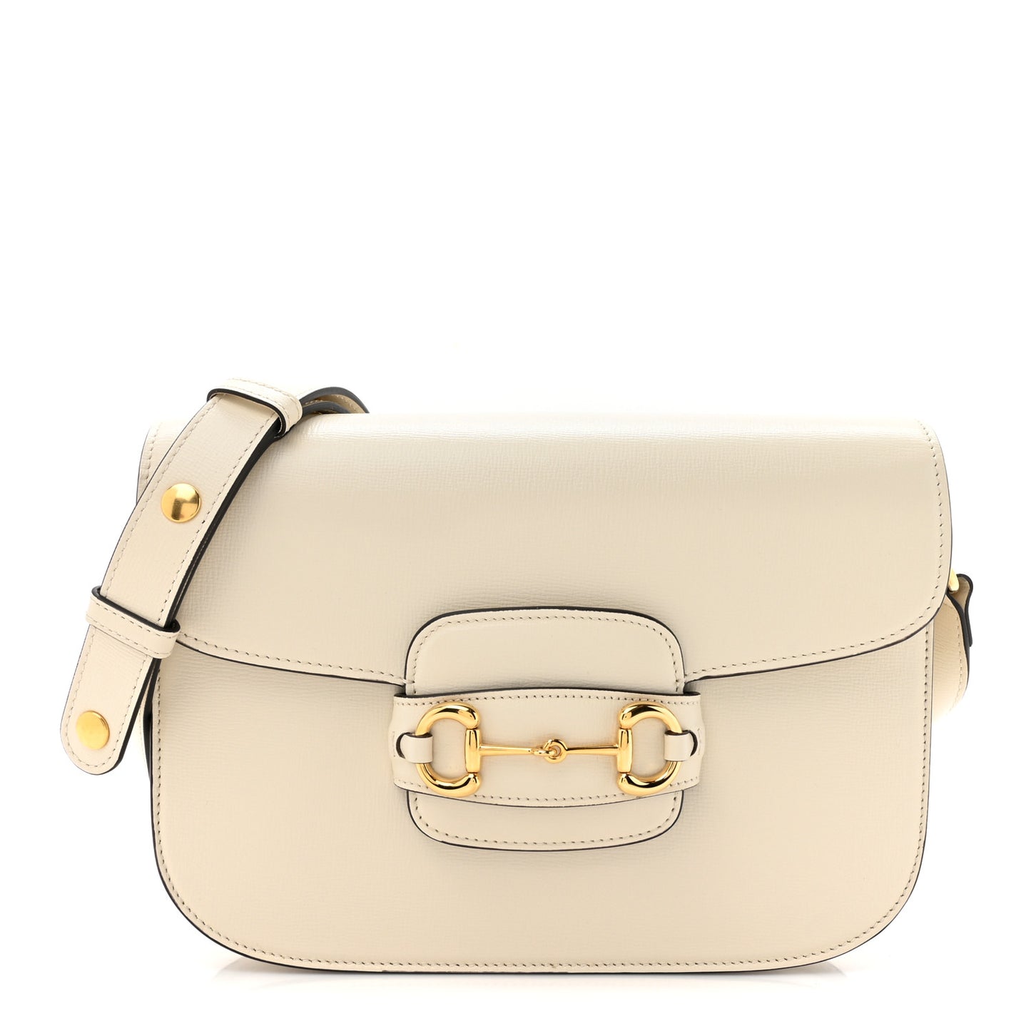 Azalea Calfskin Horsebit 1955 Shoulder Bag Mystic White