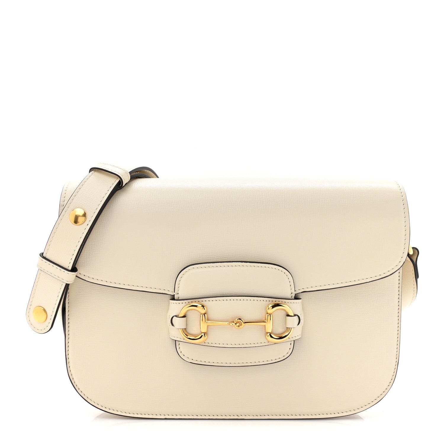 Gucci Azalea Calfskin Horsebit 1955 Shoulder Bag Mystic White 1 of 12