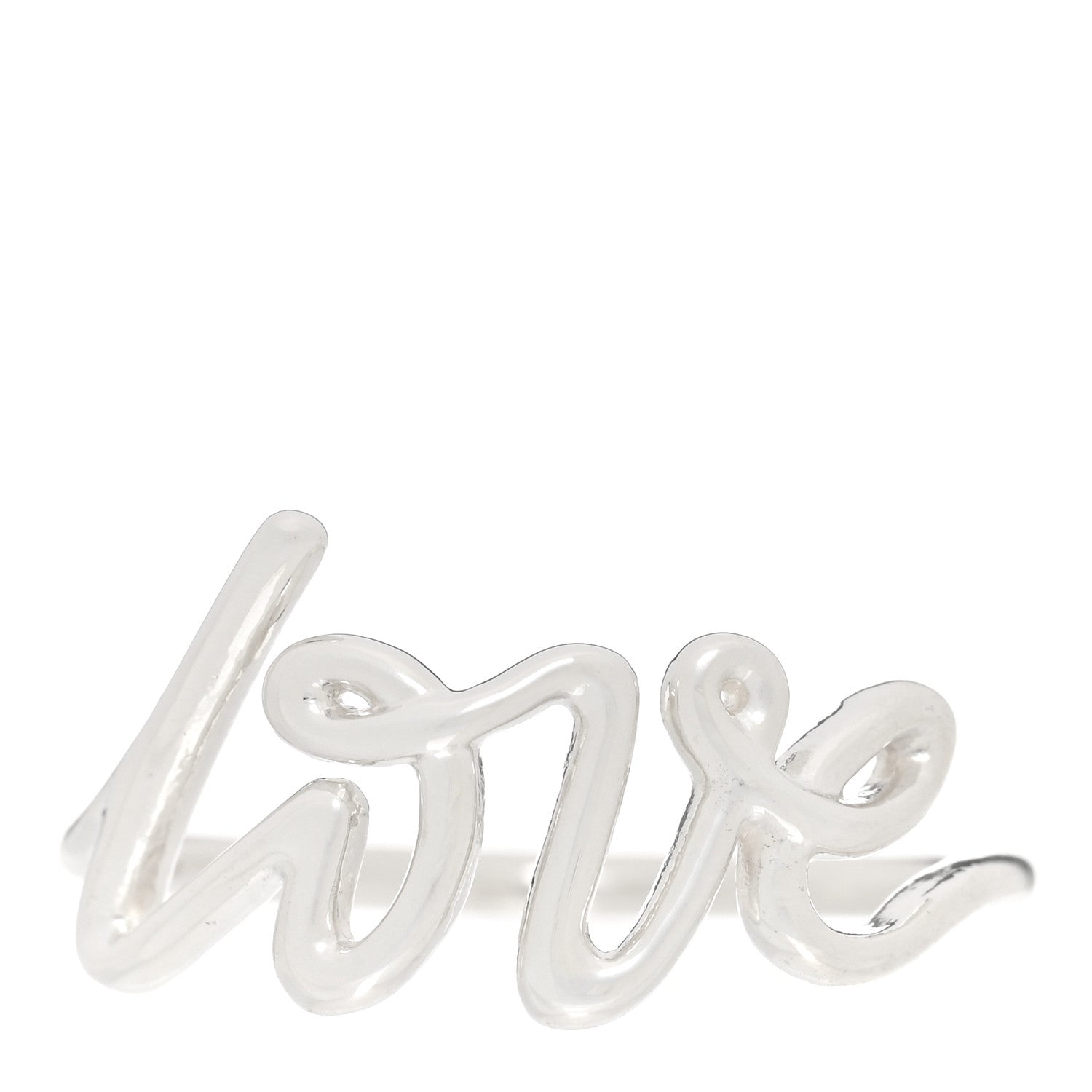 Tiffany Sterling Silver Paloma Picasso Graffiti Love Ring 54 6.75 1 of 5