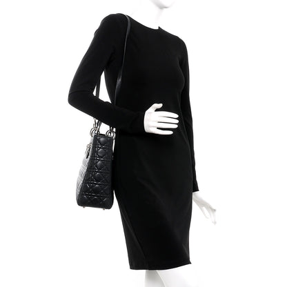Christian Dior Lambskin Cannage Large Lady Dior Black 2 of 18