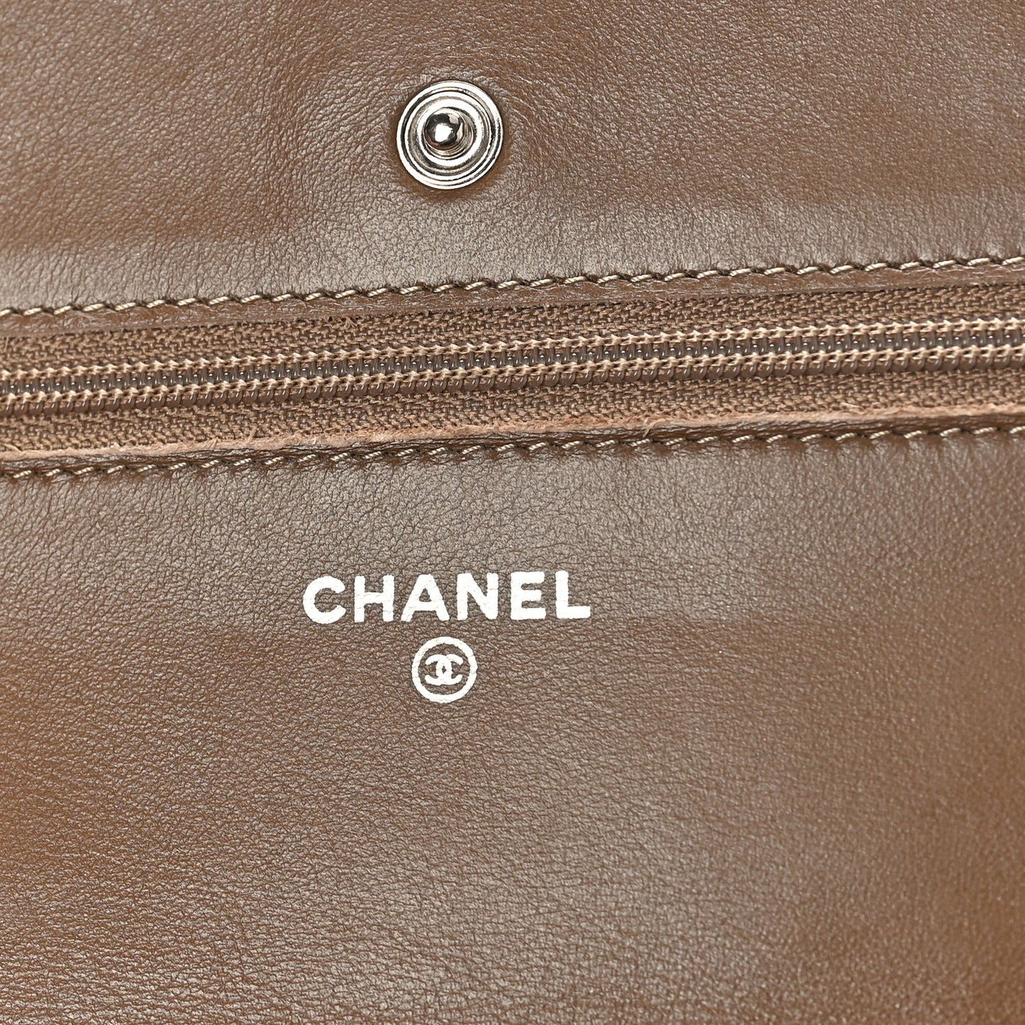 Metallic Aged Calfskin Quilted Reissue Wallet On Chain WOC Gold