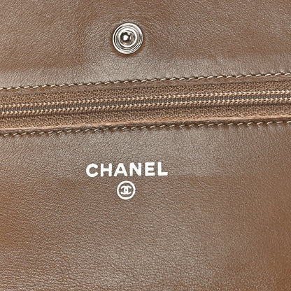 Chanel Metallic Aged Calfskin Quilted Reissue Wallet On Chain WOC Gold 6 of 13