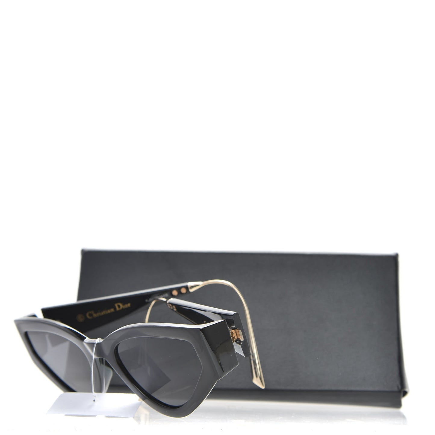 Acetate Cat Style Dior 1 Sunglasses Black