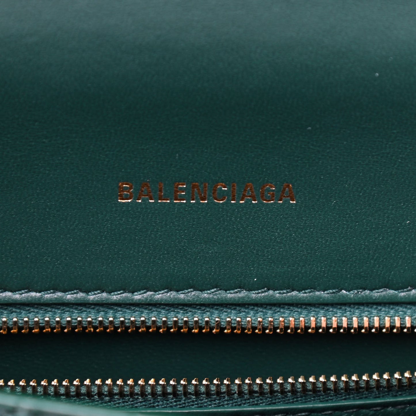 Shiny Calfskin Crocodile Embossed Small Hourglass Top Handle Bag Forest Green
