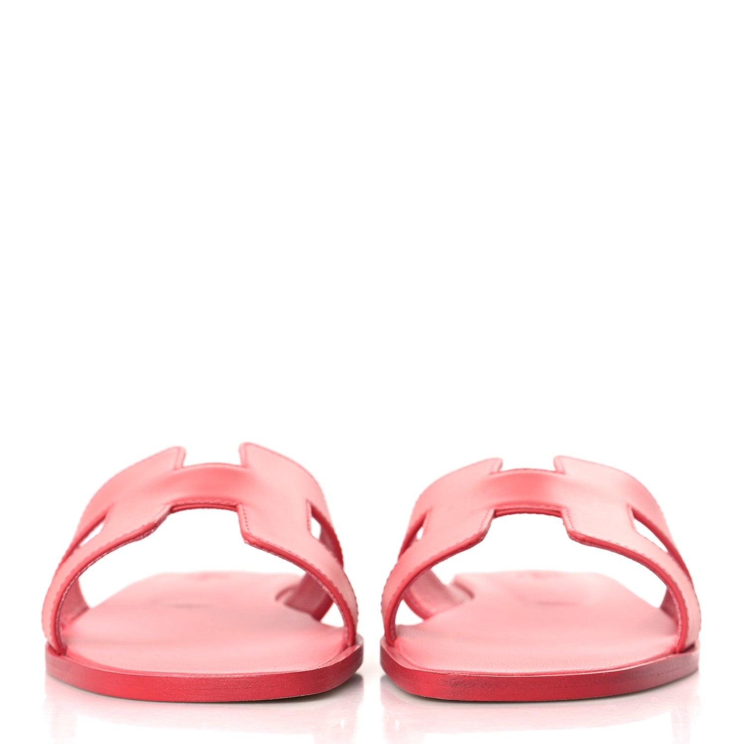 Hermes Box Calfskin Oran Sandals 39 Rose Boise 2 of 8