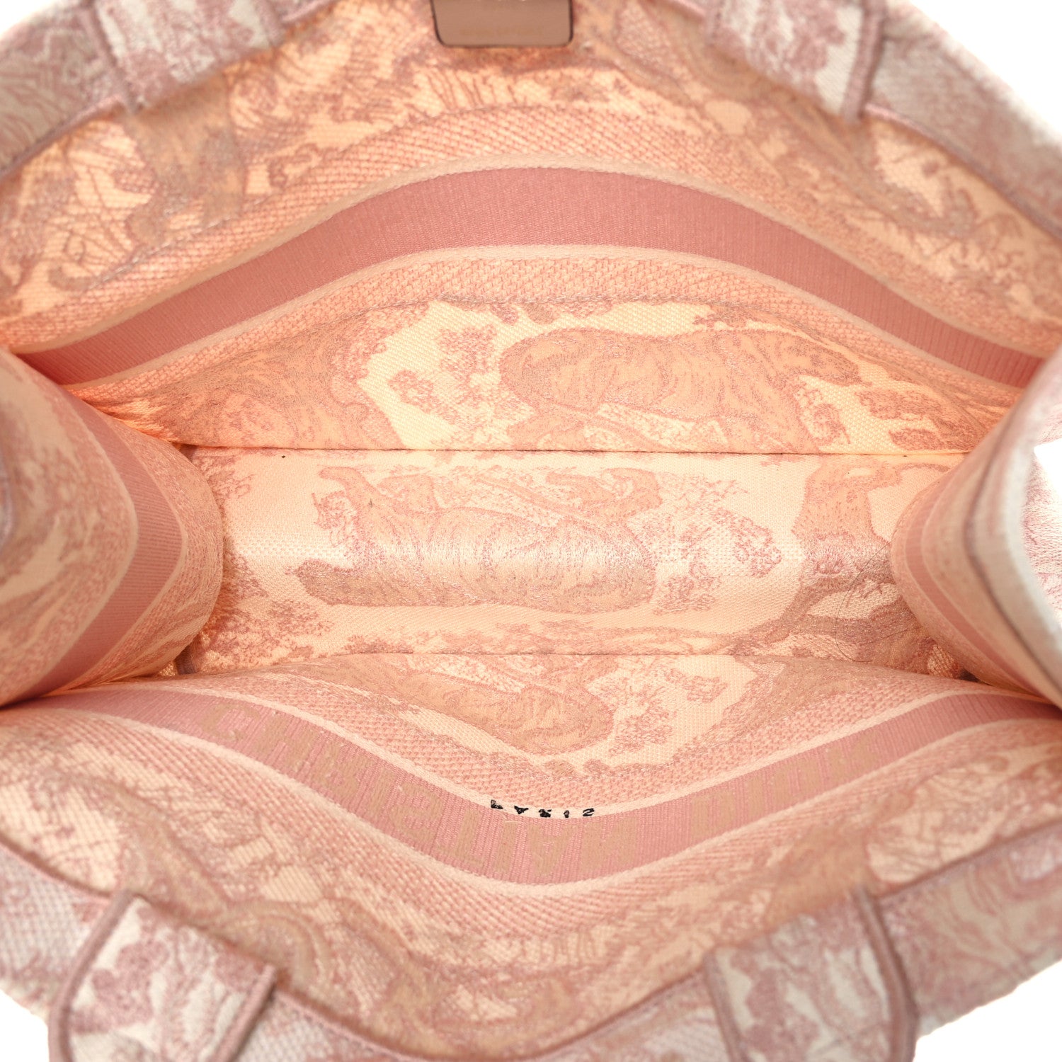 Christian Dior Canvas Toile De Jouy Embroidered Medium Book Tote Pink 5 of 8