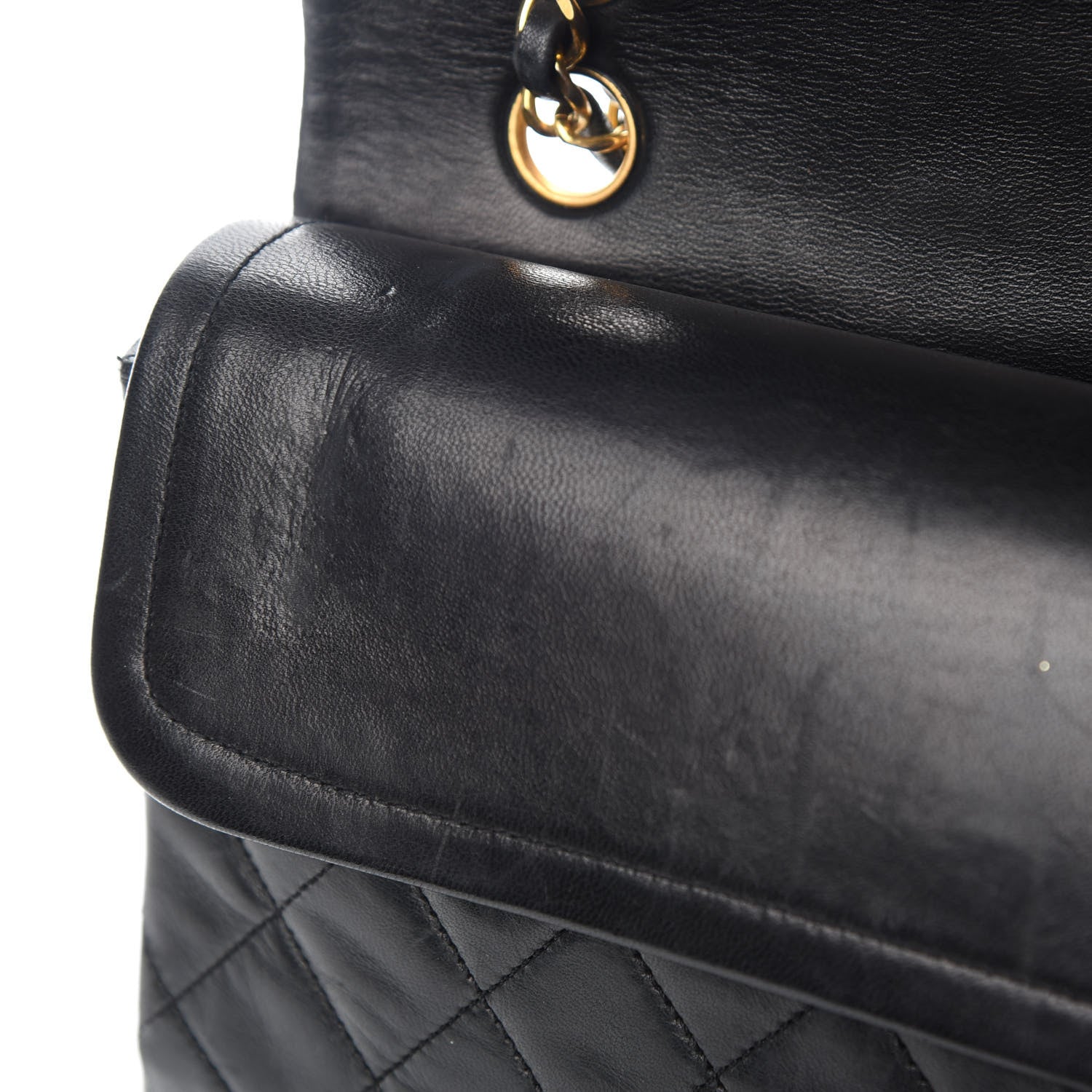 Chanel Lambskin Quilted Medium Double Flap Black 10 of 10