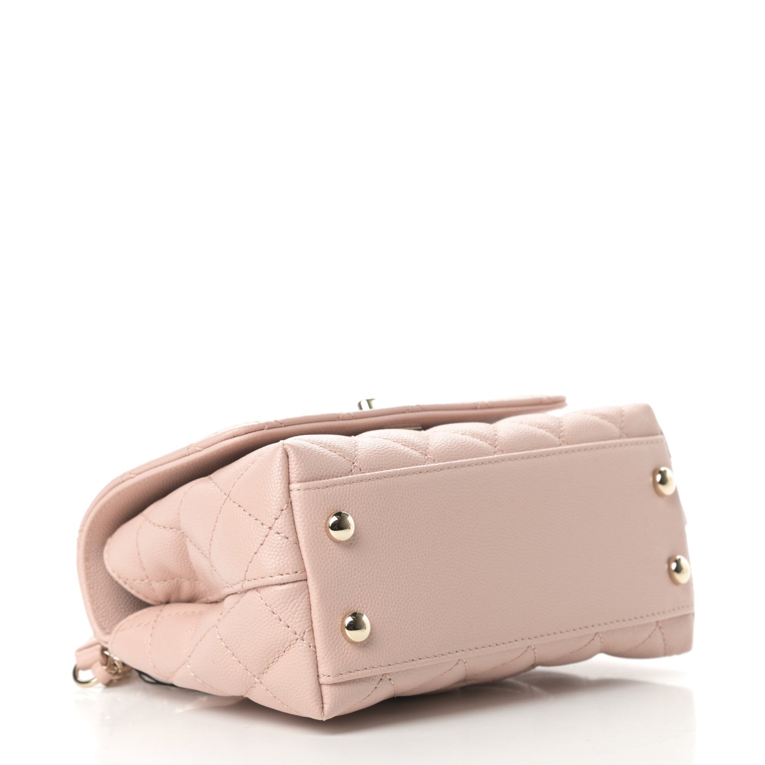 Chanel Caviar Quilted Extra Mini Coco Handle Flap Light Pink 4 of 11