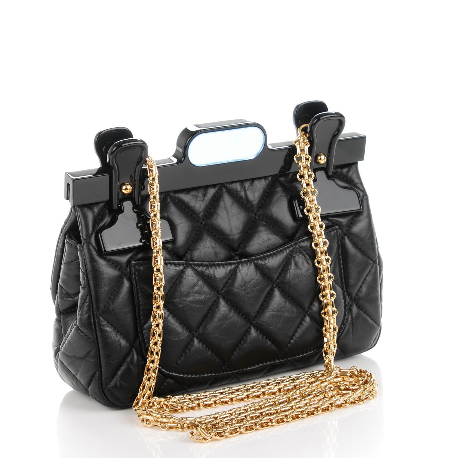 Chanel Aged Calfskin Quilted 2.55 Reissue Mini Hanger Flap Black 3 of 7