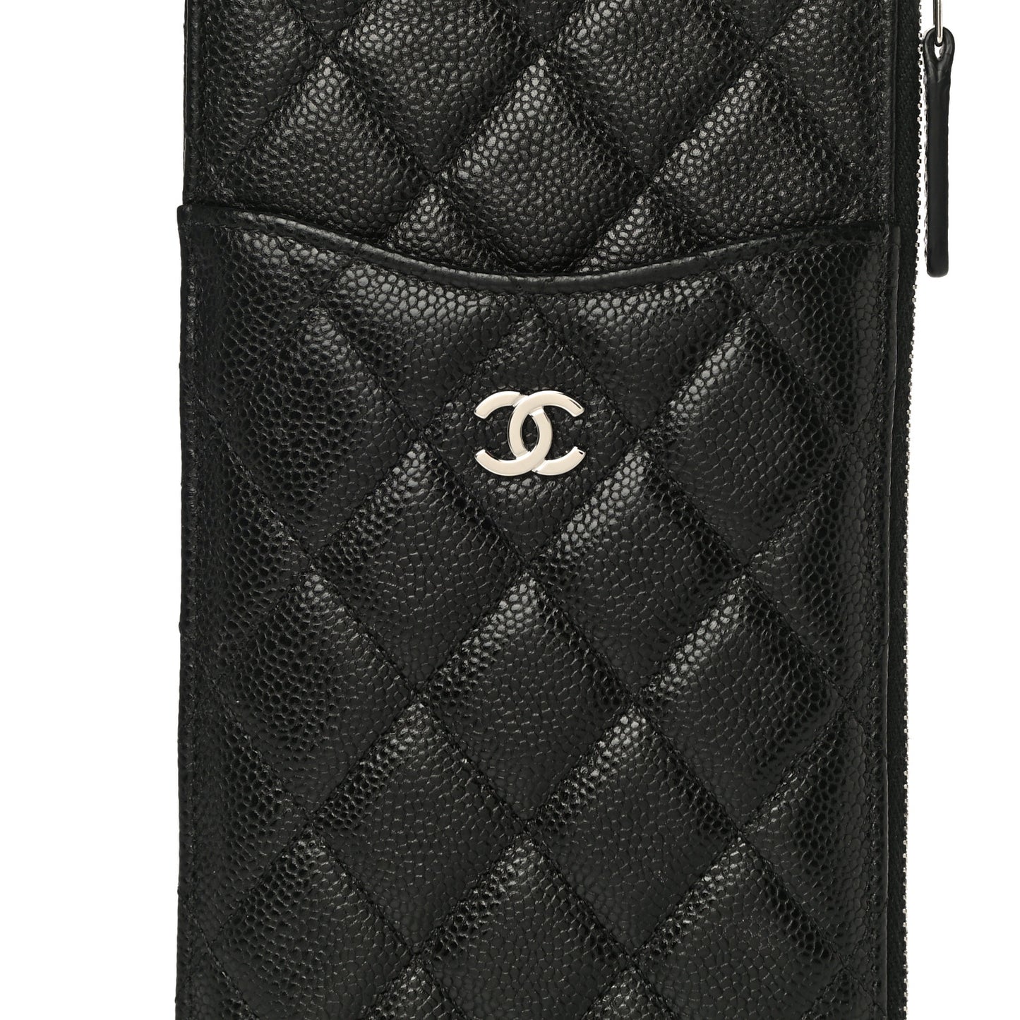 Caviar Quilted Classic iPhone Pouch Black